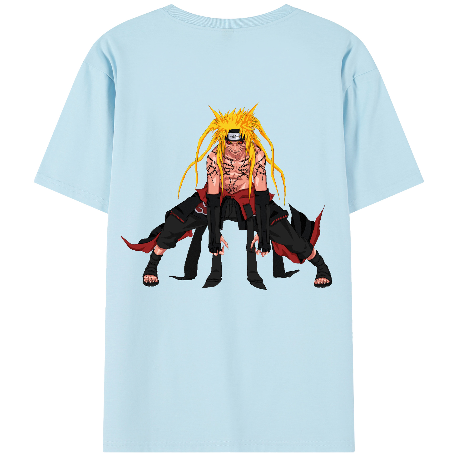 （画像用） NARUTO -ナルト- うずまき ナルト Uzumaki Naruto 綿100％半袖Tシャツ（背面プリント）